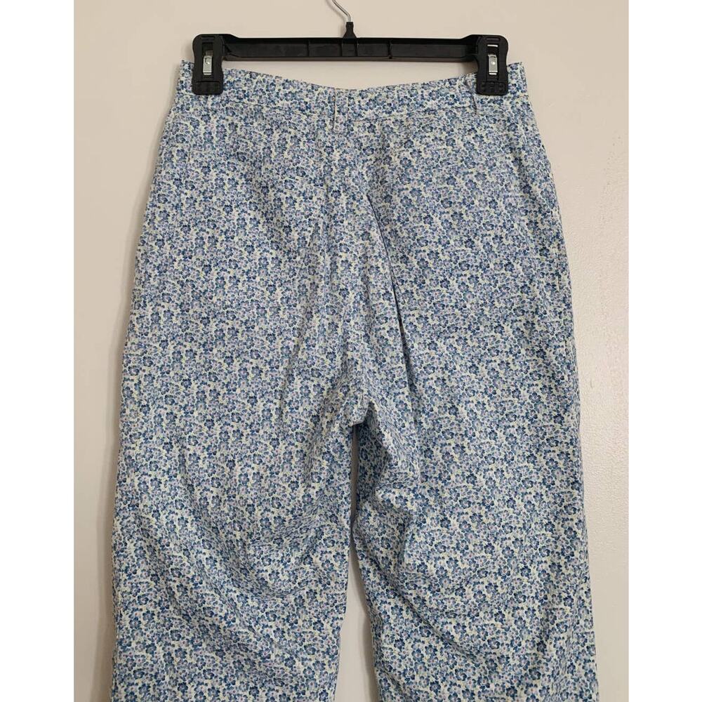 Light Blue Vintage Jones New York High Waisted Floral Print Pants 6 - Picture 6 of 8